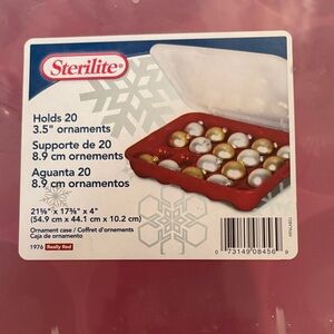 Sterilite Red Ornament Storage Box